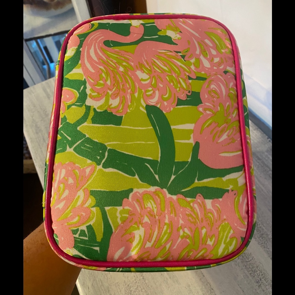Lilly Pulitzer Makeup bag Pink Green NWT travel - Picture 4 of 8